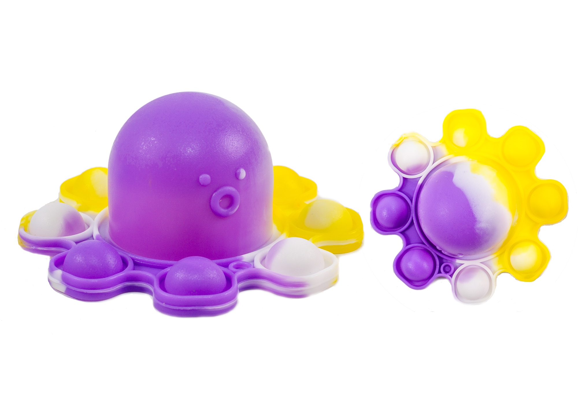 (image for) Octopus keychain purple/yellow